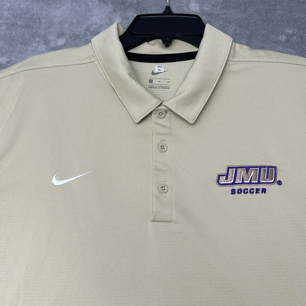 James Madison University Dukes Soccer Nike Team Issued Polo JMU Dukes 2XL